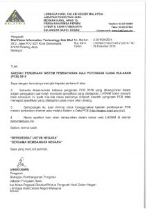 Certification by LHDN Malaysia